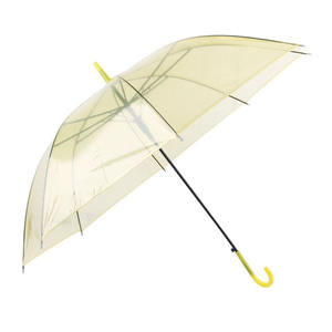 Оптовая Продажа с фабрики, автоматический зонт с прямой ручкой, 23 дюйма, прозрачный пластиковый промо-предложение - Product Image 1