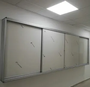 All Size Rectangular Whiteboard Wall Mount School Interactive Whiteboard Horizontal Sliding Board For School Teaching