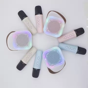 K12 <span class=keywords><strong>Microphone</strong></span> Karaoke Bt Loa Boombox Hỗ Trợ Nhiều Chế độ Đầu Vào RGB Ánh Sáng 5W Loa Âm Thanh Loa Siêu Trầm - Product Image 5