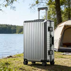 프리미엄 럭셔리 올 알루미늄 여행 가방 비즈니스 여행용 TSA 잠금 장치 스피너 휠 내구성 있는 하드 쉘 클래식 디자인 수하물 케이스 - Product Image 1