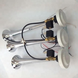 12V/24V 3 tubos Chrome Zinc Trompetas, Bocina <span class=keywords><strong>de</strong></span> aire <span class=keywords><strong>de</strong></span> triple tono para camión - Product Image 2