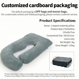 Almohada de Maternidad en Forma de J, Ajustable, Relleno de Poliéster, para Dormir de Lado, Espalda, Vientre y Rodillas - Product Image 5