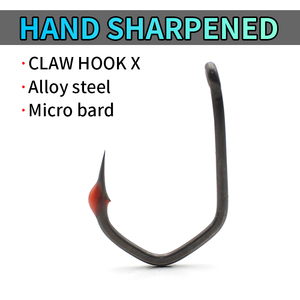 GANCHO DE GARRA Afilado a Mano X Recubrimiento de PTFE Bard Super Wide Gape para Pesca de Carpa - Product Image 2