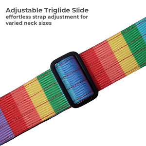 Adjustable Rainbow Plaid Tactical <b>Dog</b> <b>Collar</b> With Handle Neoprene Lining Support Personalized <b>Customization</b> - Product Image 3