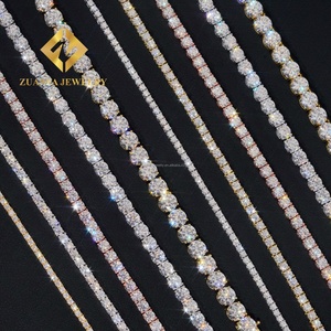 Cadenas de Plata S925 con Incrustaciones de Moissanita VVS1, 2mm 3mm 4mm 5mm 6.5mm, Collar de Tenis para Mujer y Hombre, Venta al Por Mayor - Product Image 6