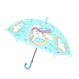<span class=keywords><strong>Parapluie</strong></span> <span class=keywords><strong>licorne</strong></span> pour enfants, motif dessin animé, poignée longue, Semi-automatique, <span class=keywords><strong>Transparent</strong></span>, mignon, pour filles et garçons, cadeau pour filles et garçons - Product Image 3