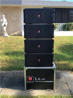 Altavoz Pasivo Line Array para Exteriores T.I Pro Audio Top LA-110 de 10 Pulgadas para Eventos, Iglesias y Cruzadas con Certificación CE y Madera