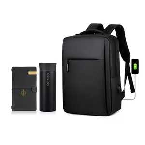 Hot Sale Factory Direct Customizable Laptop Backpack with USB Personalized Wellness Journal Planner Souvenirs Gift Ideas