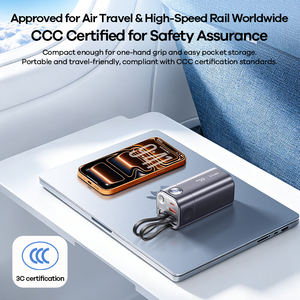 Banco de Energía de 20000mAh PD65W con Doble Tipo-C/IPh, Cables Integrados, 4 Salidas, Pantalla LED, Ideal para Viajes, FP-77 1 Tamaño Pequeño Grande - Product Image 3