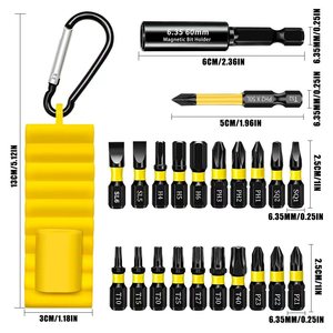 22-Piece Portable <b>Phillips</b> <b>Screwdriver</b> Bit <b>Set</b> S2 Steel Magnetic Electric Tool Kit 25mm Length - Product Image 2