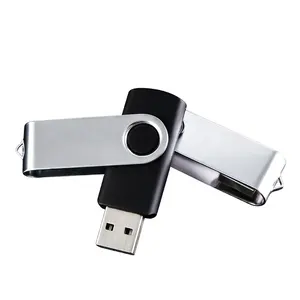 แฟลชไดรฟ์ USB แบบหมุนได้,หน่วยความจำโลหะ2.0 3. 0สติ๊ก USB 64GB 32GB 16GB 8GB 4GB ความเร็วสูงฟรีโลโก้ทรัมไดร์ฟ