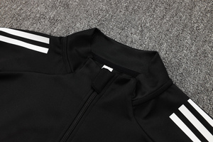 Veste d'entraînement rétro à manches courtes et fermeture éclair intégrale, séchage rapide, collection automne-hiver 25/26 pour les clubs américains, tenue de football de compétition - Product Image 3