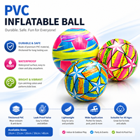 Ballons d'eau en PVC à motifs étoiles et balles de plage colorées pour enfants, vente en gros