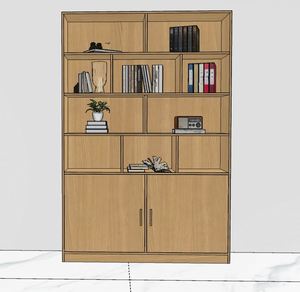 Solid Wood Modern 5-Tier <b>Floor</b>-to-Ceiling Living Room Bedroom Storage Bookshelf Multi-Function Office Bookcase - Product Image 5