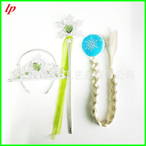 <b>Elsa</b> Princess Snowflake Magic Wand Blue Heart Crystal Stick For Children <b>Costume</b> Party Birthday Accessory - Product Image 5