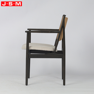 Chaise de salle à manger noire style Japandi nordique en bois de chêne, chaise minimaliste avec dossier en corde de papier pour la maison et la cuisine - Product Image 3