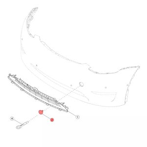 Cubierta de gancho de remolque de parachoques delantero automático Ojo de remolque <span class=keywords><strong>Ca</strong></span> P Cubierta de gancho de remolque de parachoques delantero 1493746-00-A para Tesla Model Y - Product Image 3