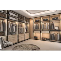 CBMmart – Dressing de luxe en forme de U avec coiffeuse et tiroirs