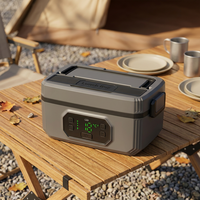 Boîte à lunch électrique portable rechargeable automatique, chauffe-plat sans fil avec chargement USB, réservoir en acier inoxydable 304 de 1,2 L, pour la maison et la voiture