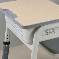 Bureau d'étudiant ergonomique réglable en hauteur, table et chaise individuelles pour enfants, mobilier scolaire