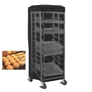 Funda para estante de pan con ventana, 210D, recubierta de plata, impermeable, negra, a prueba de polvo, para cocina, conservación de la frescura, cierre con cremallera - Product Image 1