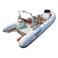 Usine Offre Spéciale Luxe PVC Moule Voilier Fibre De Verre Nervure CE Gonflable Canot De Pêche Hypalon PVC Ponton Bateau