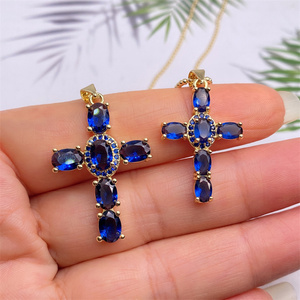Trendy Grote Kruis Ketting Hanger Vergulde Cz Kruisbeeld Hanger Voor Sieraden Maken Levert Groothandel Bulk - Product Image 2
