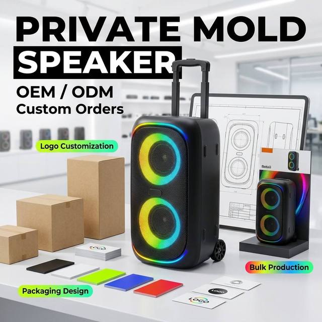 10W Portable Party Speaker with Colorful LED Lights, Rich Bass, 10H Playtime, TWS Pairing for Home, Outdoor, Travel