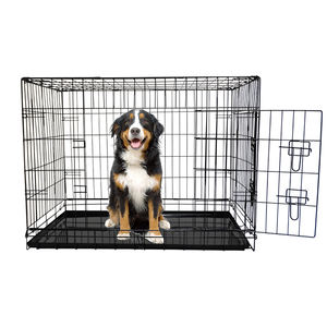 Çin fabrika katlanır tel köpek kafesi Metal ızgara açık köpek kafesi kare Pet kapısı ile uygun fiyat - Product Image 3