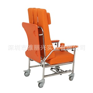 Stainless Steel High Back Chair With Tray And Footrest For Elderly Nursing Home Use 790mm <b>Backrest</b> Height Multi Functional - Product Image 5