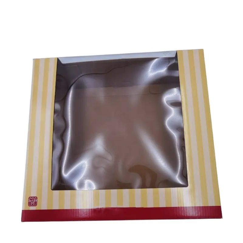 Chine vente en gros boîte-cadeau en papier ondulé avec logo personnalisé avec fenêtre en PVC
