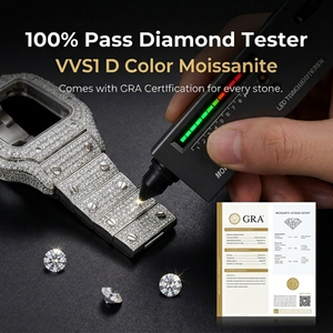 Reloj de Pulsera para Hombre Resistente al Agua con Cristal de Zafiro R 108-1, con Moissanita VVS de Alta Calidad que Pasa la Prueba - Product Image 2