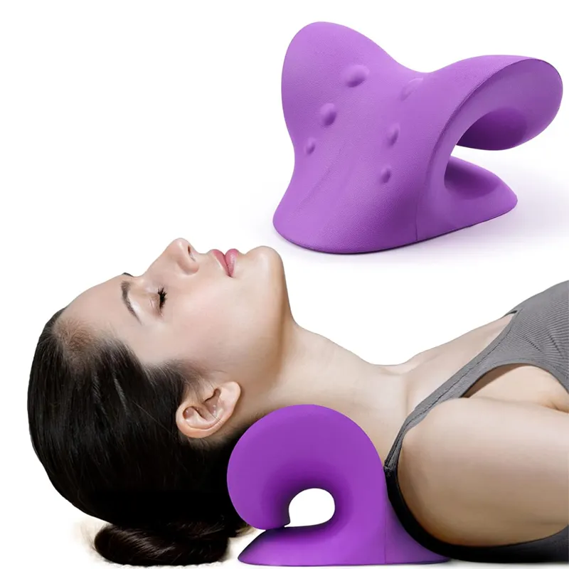 FSPG 22 Muscle Relax Relaxation Massage Pillow Cervical Traction Neck Stretcher