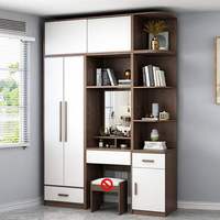 Armoire de chambre moderne de luxe en bois massif, pliable et portable, grande capacité, design écologique pour la maison et l'appartement