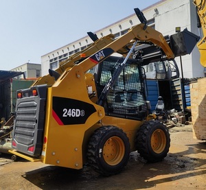 Mini cargadora original, equipo de construcción 4*4 usada, retroexcavadora de ruedas Catrerpillar Cat246D - Product Image 3