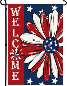 Bandera Patriótica Personalizable de 12x18 Pulgadas para Jardín, para el Día de la Independencia de EE. UU. y Días Nacionales - Product Image 1