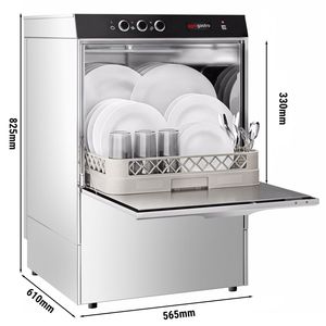 Lave-vaisselle Gastro GGM - Manuel - 4,9 kW - avec détergent, adoucissant et pompe de vidange - Product Image 2