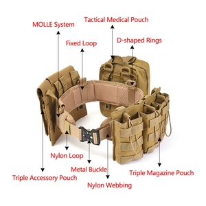 Cinturón Táctico Resistente AmpsafeX para Hombre, Corte Láser Molle, Hebilla de Aleación de Liberación Rápida, Tela de Nailon Negra Duradera para Caza y Senderismo - Product Image 3