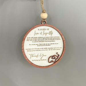 Nuevo Colgante Decorativo <span class=keywords><strong>de</strong></span> Madera con Diseño <span class=keywords><strong>de</strong></span> Elefantes, Regalo <span class=keywords><strong>de</strong></span> Amor y Lealtad, para Hermanas y Amigas, Adorno para el Hogar - Product Image 2