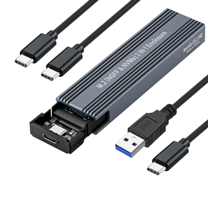 Çift protokol PCIe NVMe Sata Ngff <span class=keywords><strong>M</strong></span>.<span class=keywords><strong>2</strong></span> Ssd durumda USB-C 10Gbps 2230 2242 2260 2280 B + <span class=keywords><strong>M</strong></span> anahtar <span class=keywords><strong>M</strong></span> anahtar tipi C M2 Nvme Ssd muhafaza - Product Image 1
