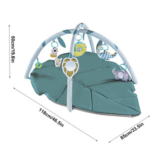 Gimnasio de Juego para Bebés con Diseño de Bosque de Hojas Verdes, Lavable a Máquina, Tapete de Actividades Montessori para Estimulación Temprana con Juguetes Colgantes, Regalo para Recién Nacidos - Product Image 2