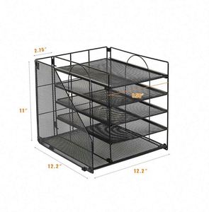 <b>File</b> <b>Organizer</b> 5 Tier Desk <b>Organizer</b> Paper Tray with <b>File</b> Holder Pen Holder Mesh Office Desk Accessories & Workspace <b>Organizers</b> - Product Image 4