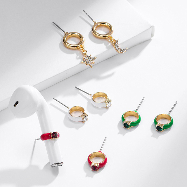 Airpod Earring Stainless Steel Needle Creative Wireless Bluetooth Headset Anti-lost Earrings Anti-lost Earrings Special Gift