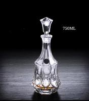 Emballage en bouteille de verre personnalisé en gros pour le brandy ou le whisky 750ML