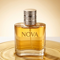 Flacon de parfum de luxe en verre transparent plat de 30 ml avec pulvérisateur à brume fine, atomiseur de parfum vide, emballage cosmétique rechargeable