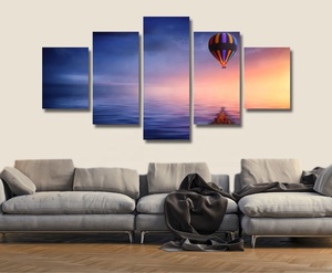 Ensemble de peintures abstraites imprimées Epson de style moderne sur toile avec sujet de fleurs - Product Image 3