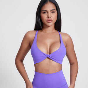 Soutien-gorge de sport sans couture pour le dos croisé Nouveau <span class=keywords><strong>design</strong></span> pour femmes personnalisé de haute qualité respirant Ftiness Gym Wear Workout Yoga Bra - Product Image 5