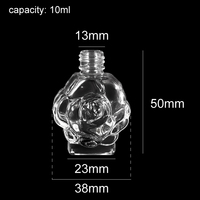 Botol Parfum Kaca Bentuk Bunga Isi Ulang 10ml Grosir dengan Logo Kustom, Wadah Kosmetik Transparan dengan Tutup Ulir