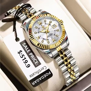 POEDAGAR Orologio di Lusso Elegante per Donne, Impermeabile, Luminoso, con Calendario, Orologio <span class=keywords><strong>da</strong></span> <span class=keywords><strong>Donna</strong></span> in Acciaio Inossidabile al Quarzo - Product Image 5