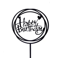 Lot de 10 décorations de gâteau Joyeux Anniversaire en gros, petites lettres, style influenceur, pour décoration d'anniversaire, thème pâtisserie